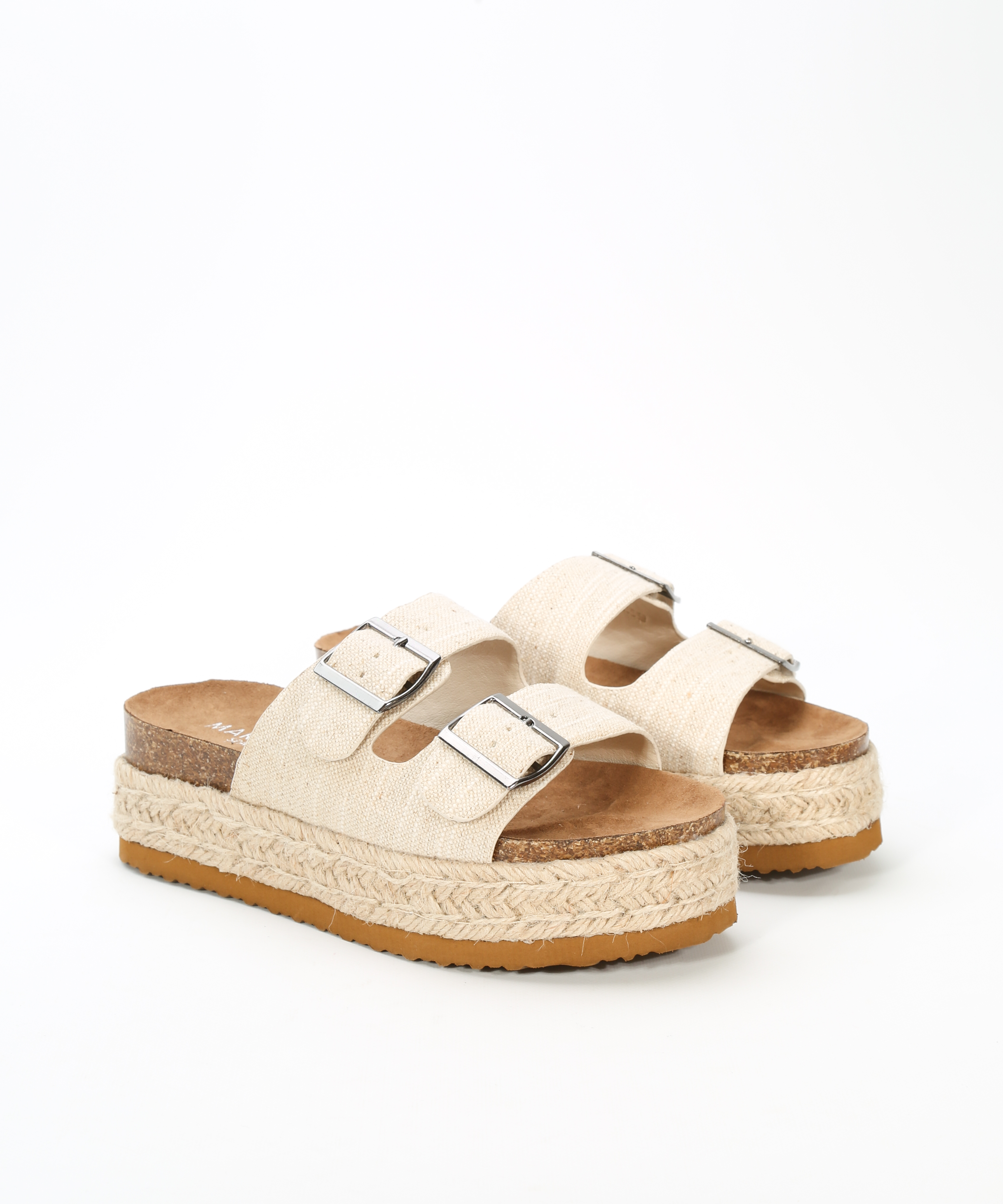 Sandalias plataforma doble hebilla image number null